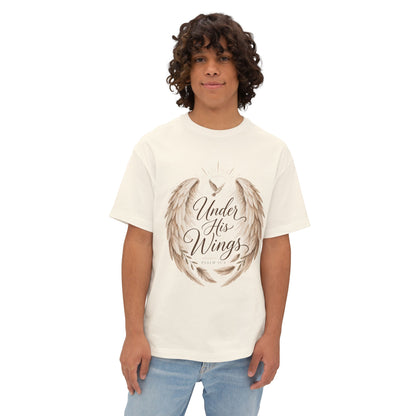 Under His Wings Psalm 91:4 Christian T Shirt | Faith Inspired Unisex Tee