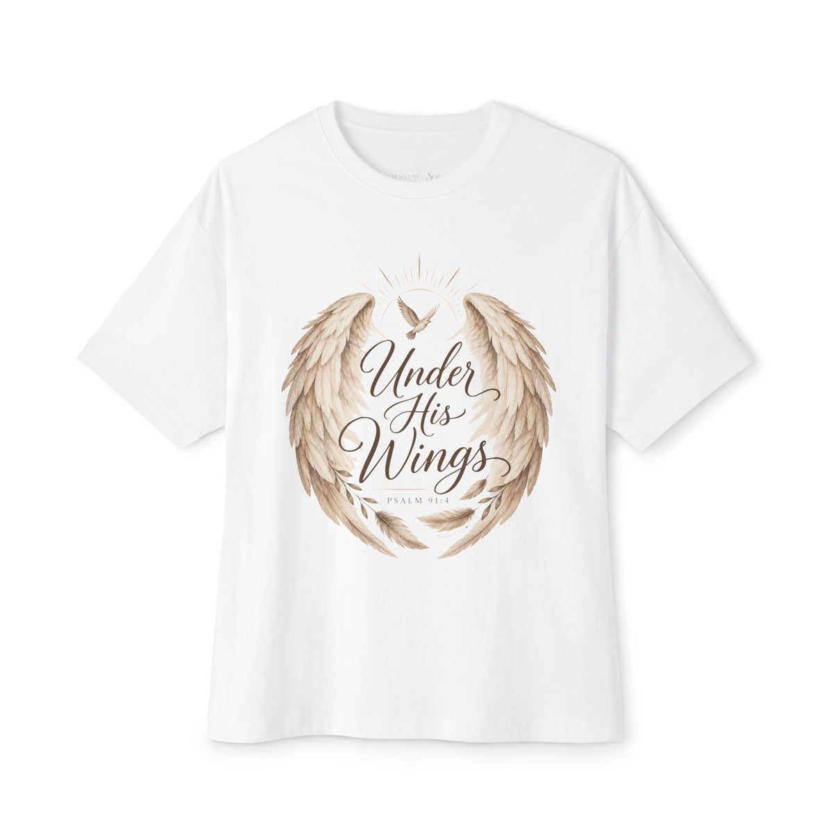 Under His Wings Psalm 91:4 Christian T Shirt | Faith Inspired Unisex Tee