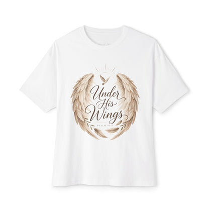 Under His Wings Psalm 91:4 Christian T Shirt | Faith Inspired Unisex Tee