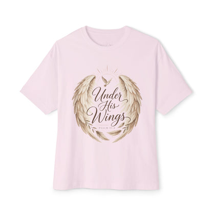Under His Wings Psalm 91:4 Christian T Shirt | Faith Inspired Unisex Tee