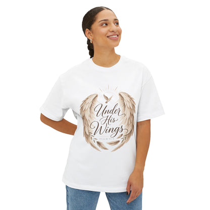 Under His Wings Psalm 91:4 Christian T Shirt | Faith Inspired Unisex Tee