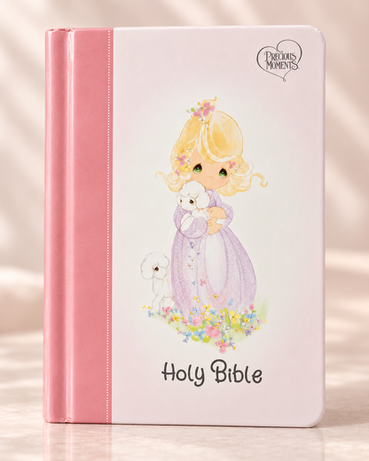 NKJV Precious Moments Small Hands Bible Pink | Kids Hardcover Bible