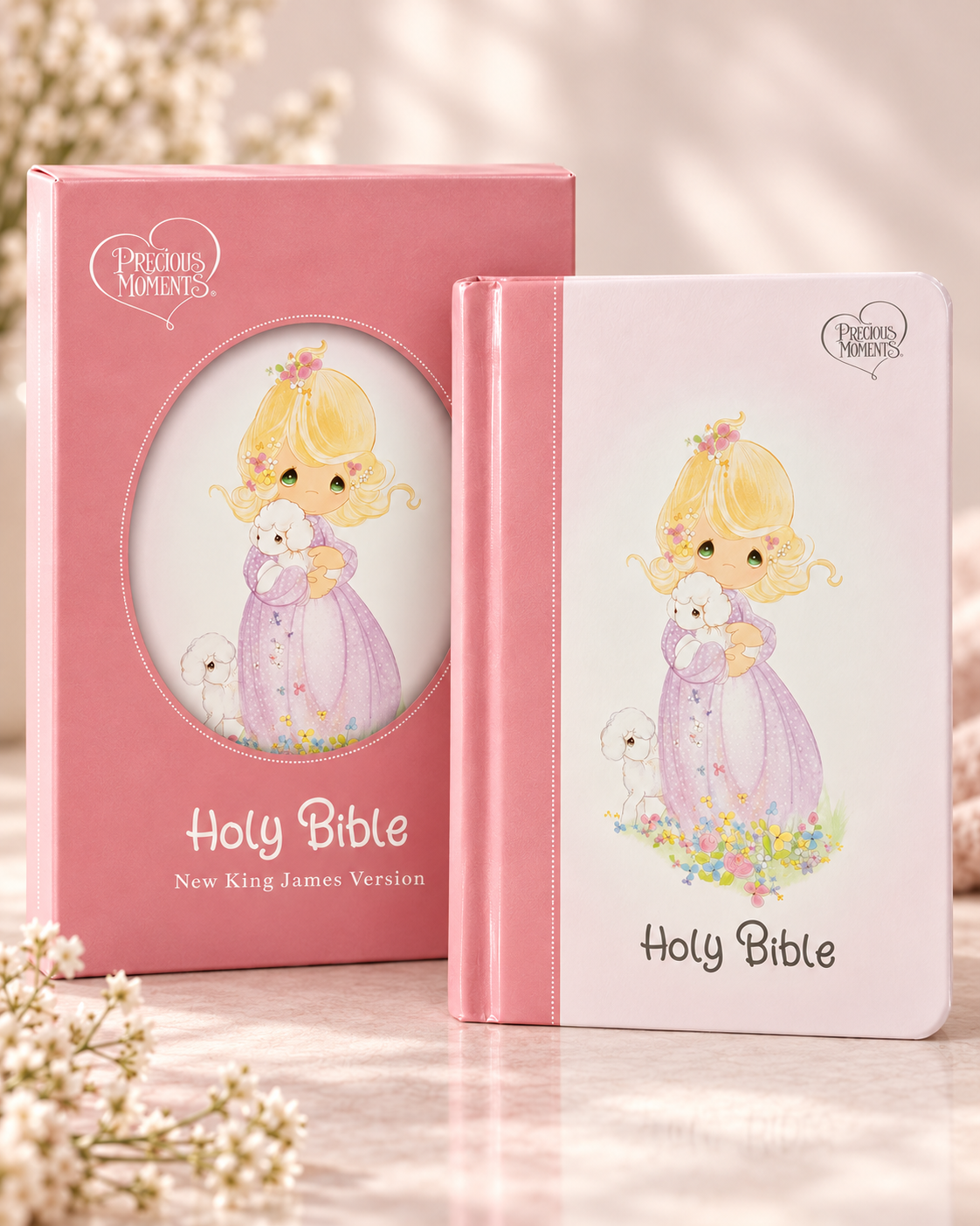 NKJV Precious Moments Small Hands Bible Pink | Kids Hardcover Bible