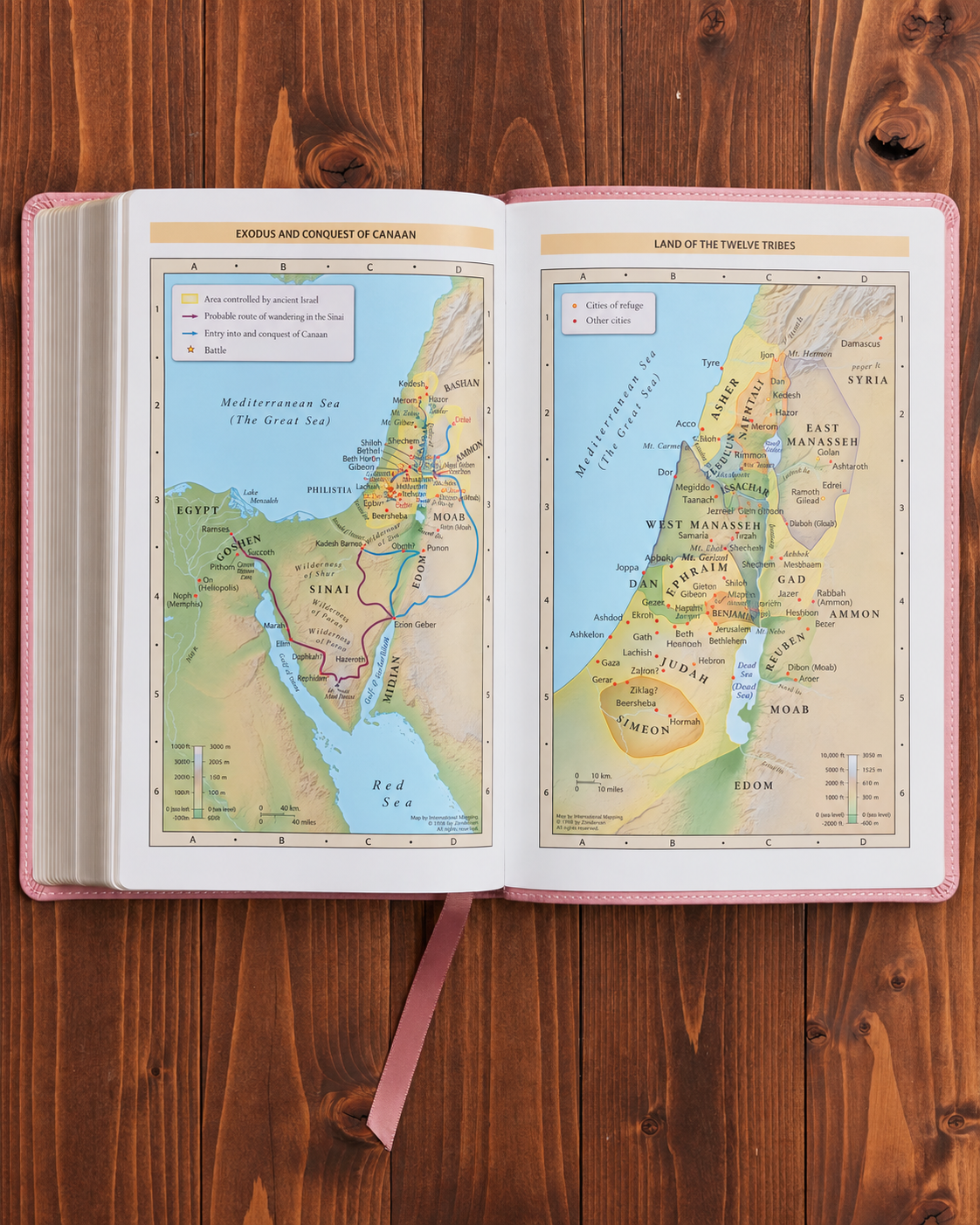 KJV Large Print Bible Pink Leathersoft Red Letter Comfort Print